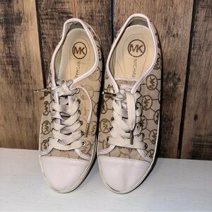 Michael Kors Logo City Sneakers Monogram Tennis Shoes {7}